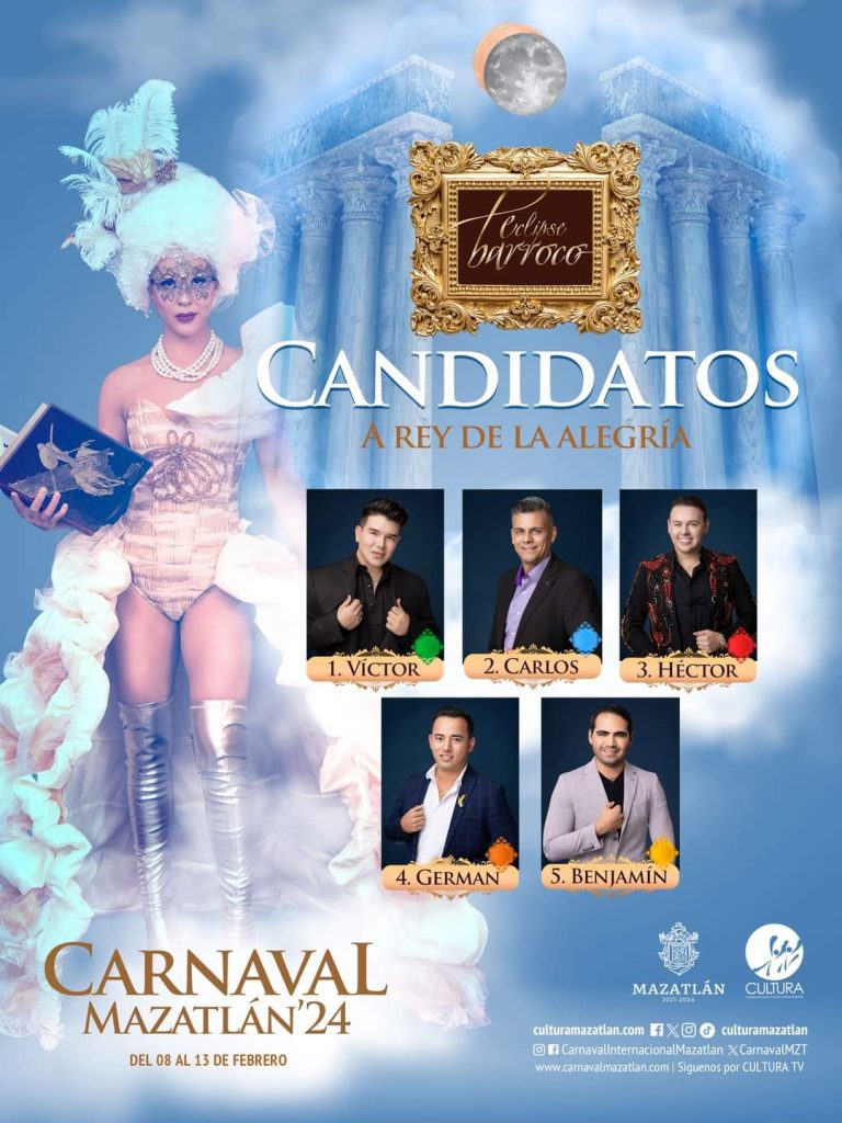 Candidatos a Reyes del Carnaval Internacional de Mazatlán Eclipse Barroco 2024