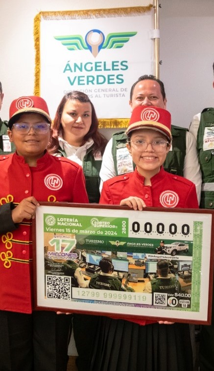 Lotería Nacional reconoce en billete al Centro de Geo inteligencia de los Ángeles Verdes 2024 2