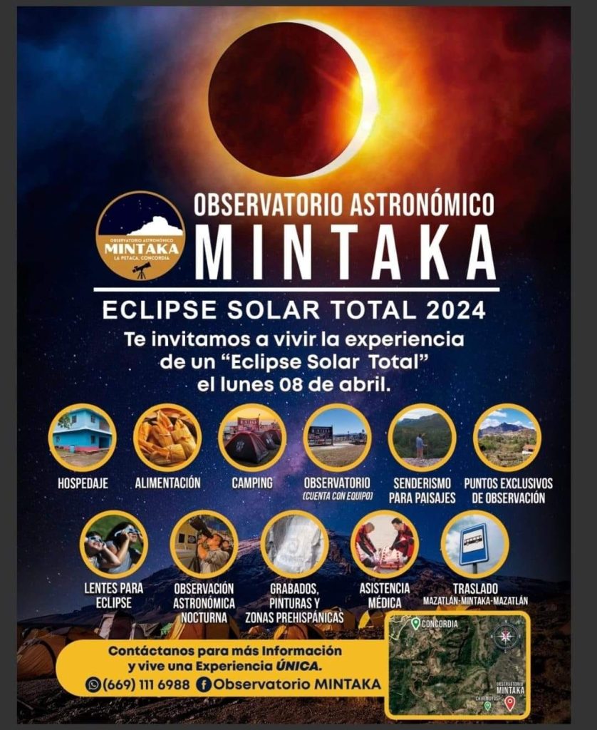 Observatorio Astronómico Mintaka Concordia Observación del Eclipse Total Solar 2024