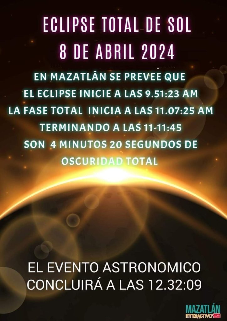 Recomendaciones para observar con segurida el Eclipse Total Solar 2024 2