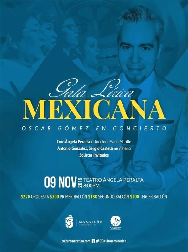 Óscar Gómez en Concierto Gala Lírica Méxicana TAP 2019 Programa