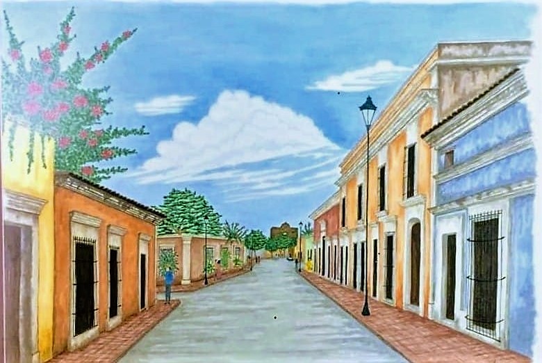 Perpectiva Calle Principal El Rosario Pueblo Mágico Zona Trópico Arq. José Rivera 2020 La Buena