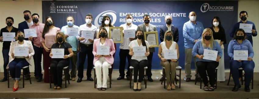 Entregan en Sinaloa reconocimientos a Empresas Socialmente Responsables 2021