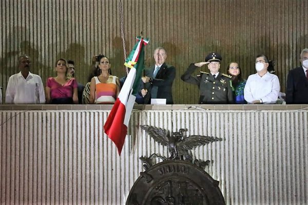 Grito de Independencia Palacio de Gobierno Sinaloa Quirino Ordaz Coppel 2021