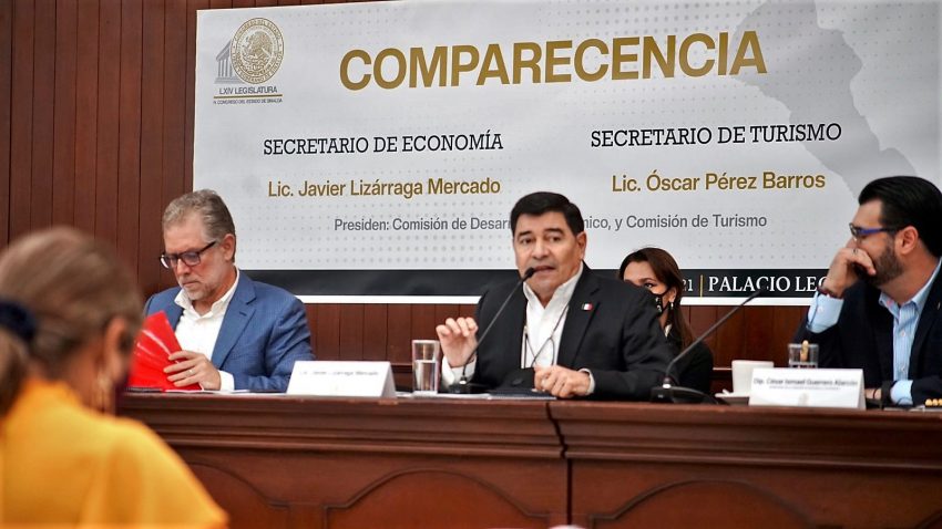Comparecencia Javier Lizárrag Mecrado Secretario de Economía de Sinaloa Congreso del Esatdo Octubre 2021