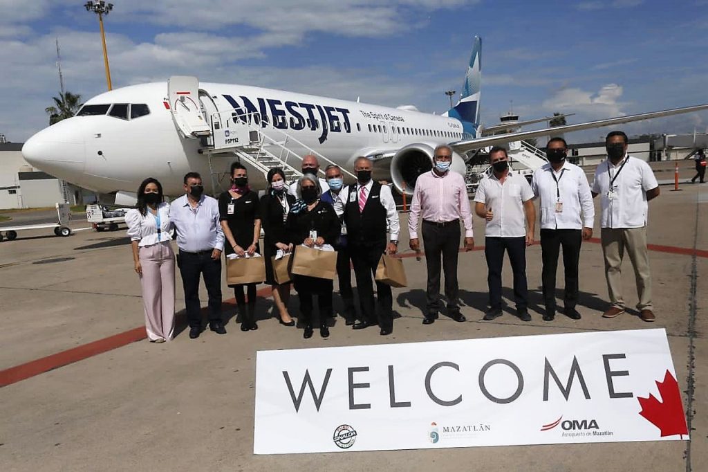 Westjet reanuda la conectividad aérea Canadá Mazatlán 2021 4