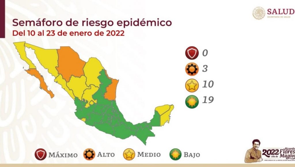 Sinaloa entra en Semáforo Amarillo Enero 2022