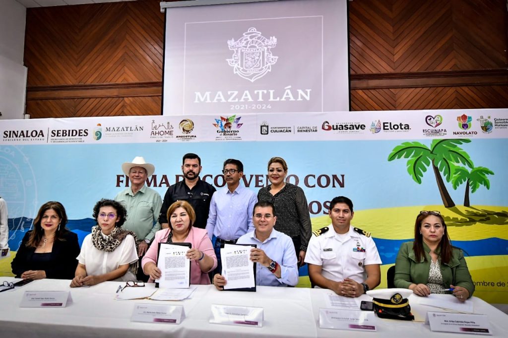 Mazatlán es sede de la firma de convenio Municipios Costeros, Playas Limpias 2022