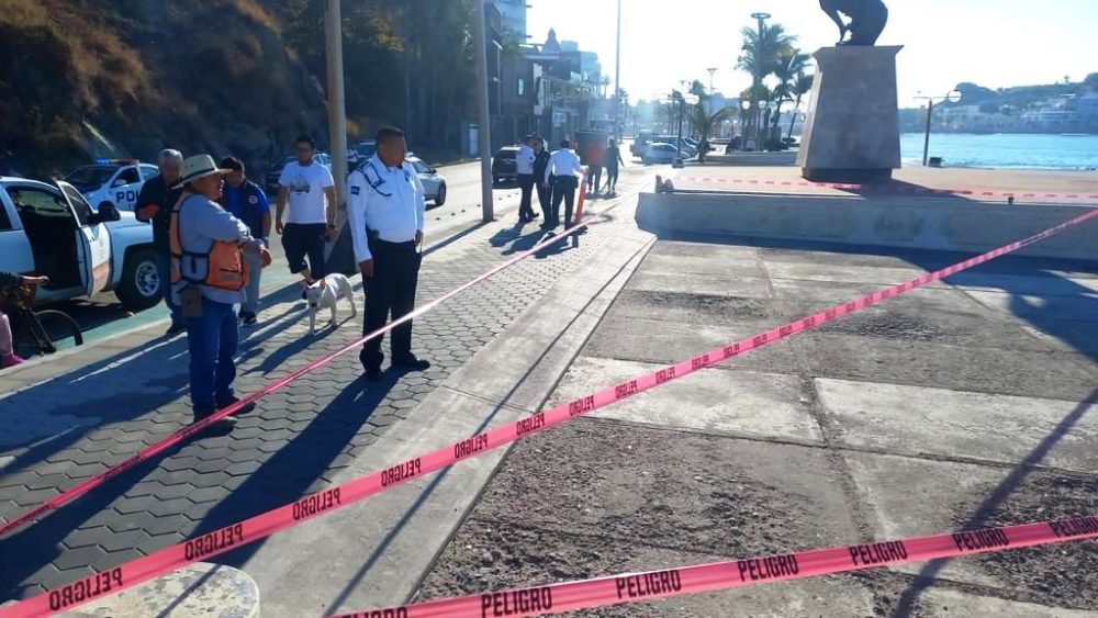 Realiza Dirección de Obras Públicas trámites para iniciar la reparación del socavón detectado en Paseo Claussen Mazatlán 2022 1
