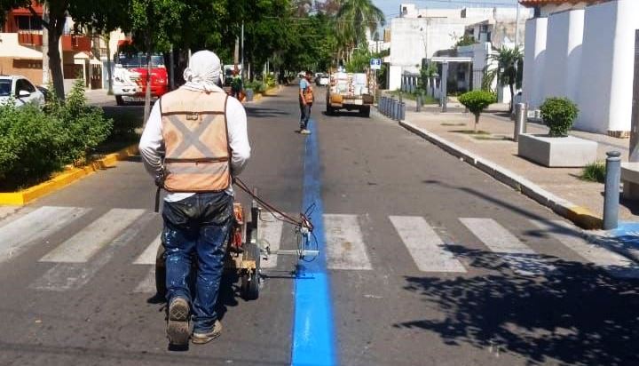 Intensa jornada realiza Obras Públicas en el mantenimiento a la zona turística de Mazatlán 2023