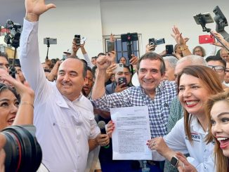 Ante miles de simpatizantes y miembros del PAN, PRI, PAS y PRD esta tarde Memo Romero se Registro su Precandidatura a la presidencia municipal de Mazatlán por el PAN 2024