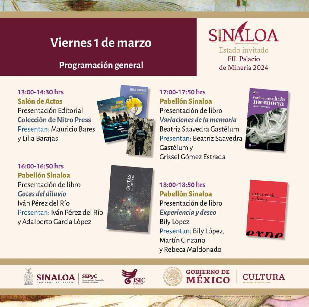 Sinaloa Estado Invitado a la 49 Feria Internacional del Libro del Palacio de Minería CDMX 2024 (11)