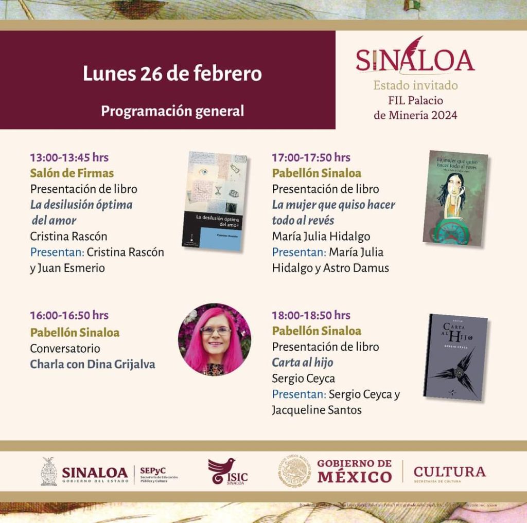 Sinaloa Estado Invitado a la 49 Feria Internacional del Libro del Palacio de Minería CDMX 2024 (4)