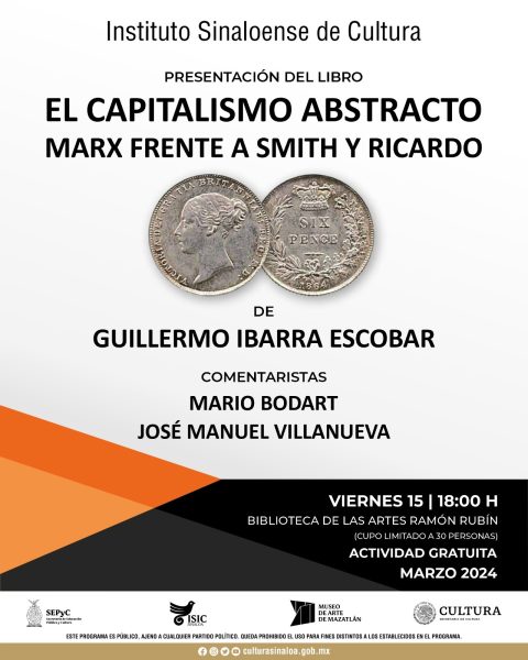 Anuncia Museo de Arte de Mazatlán sus actividades artísticas de marzo 2024 Libro Capitalismo Abstracto