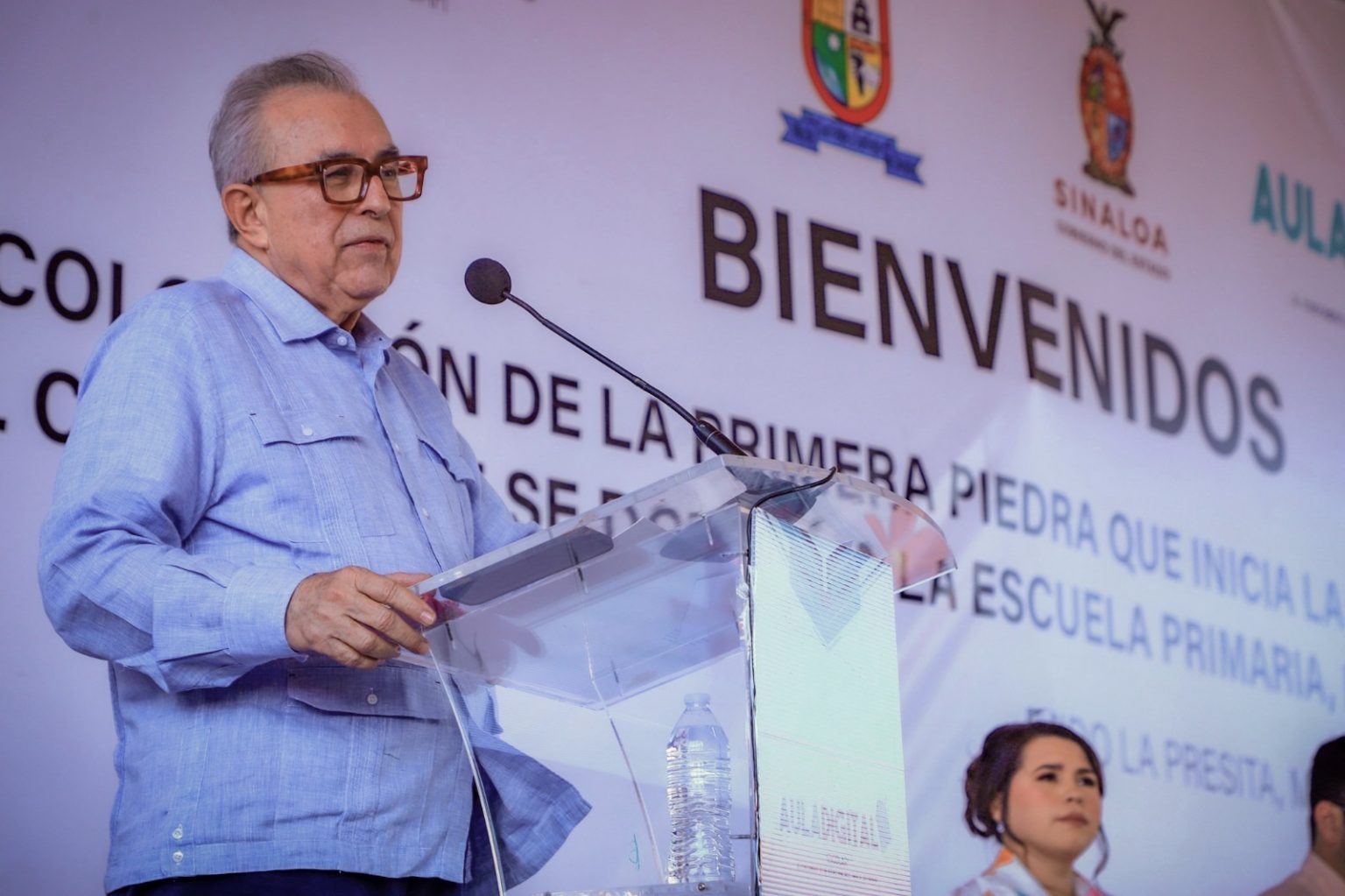 Rocha inicia construcción de Aula Digital en escuela rural de Sinaloa municipio