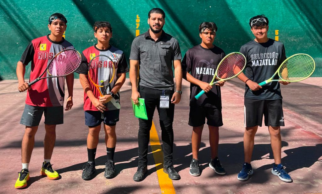 Mazatlecos, Óscar Díaz y Maximiliano Guerra, logran el triplete en frontón, en la etapa estatal de Juegos Conad (5)