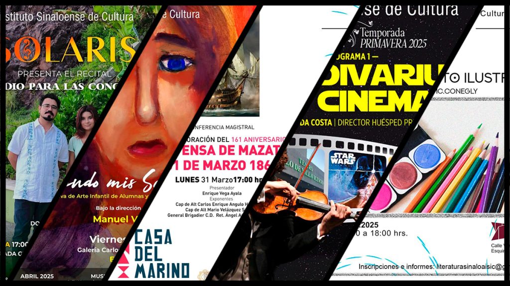 Calendario Cultural Agenda 31 de marzo al 6 de abril