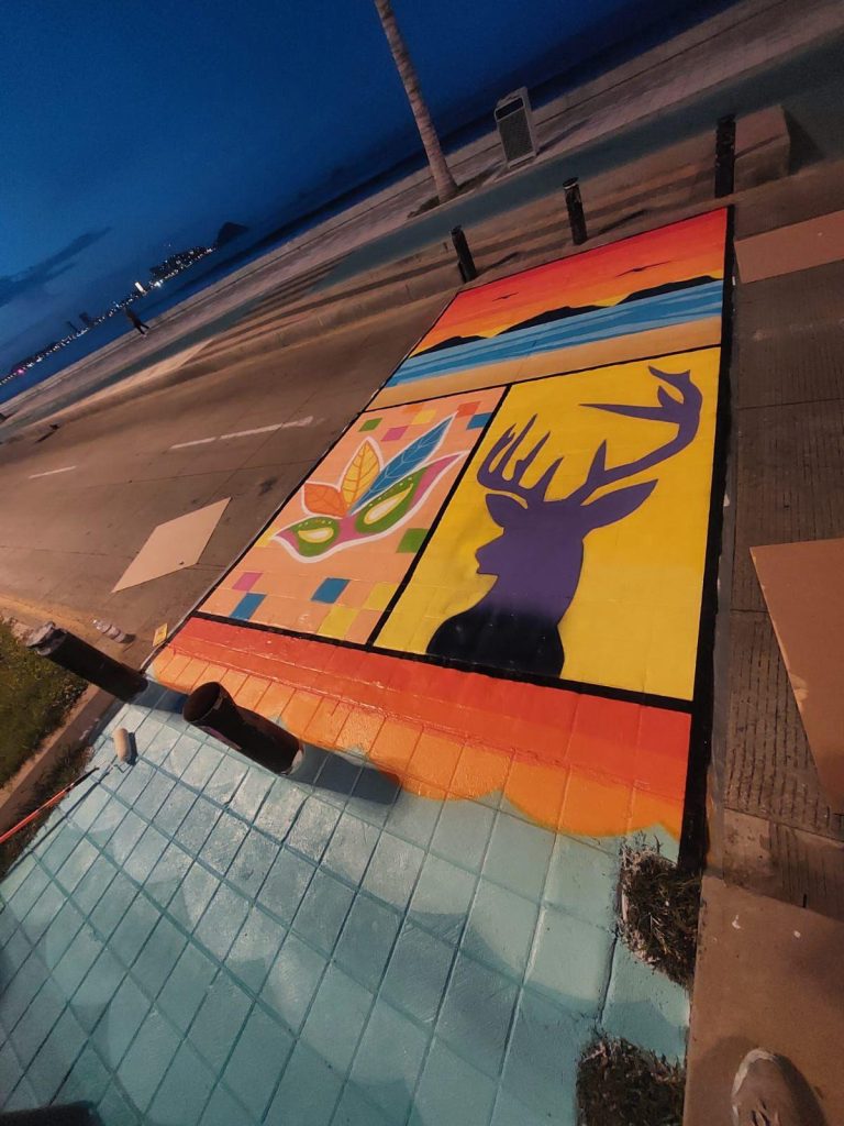 Realiza IMJU pases peatonales en avenida Del Mar, con apoyo de artistas locales (2)