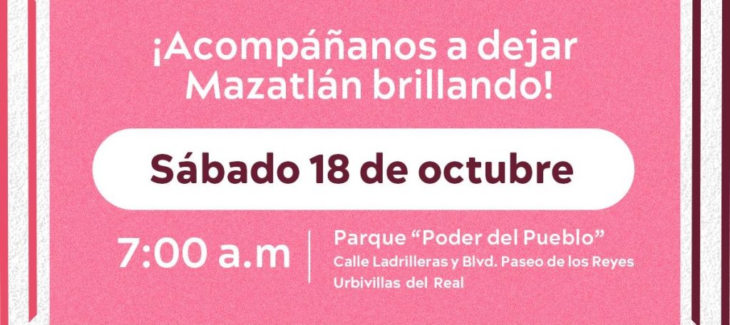 Encabezará Estrella Palacios este sábado la onceava jornada del programa “Mazatlán te Quiero Limpio” 2025