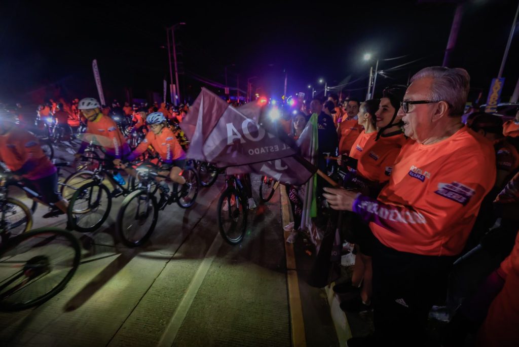 Con la participación de 1,300 ciclistas, Gobernador Rocha da el banderazo de arranque a la Rodada Naranja (5)