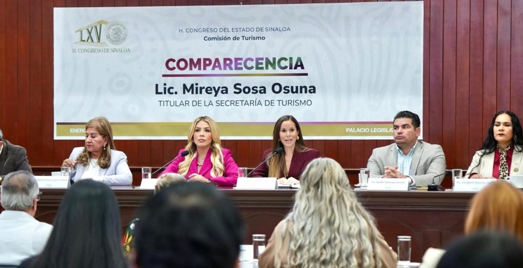Comparece la Secretaria de Turismo de Sinaloa Mireya Sosa Osuna ante el Congreso del Estado 2026