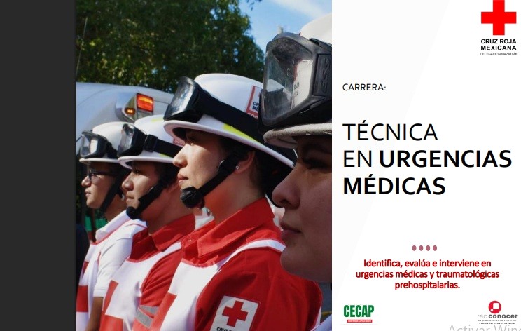 Cruz Roja Mazatlán abre convocatoria para la Carrera de Técnico en Urgencias Médicas 2026 Curso