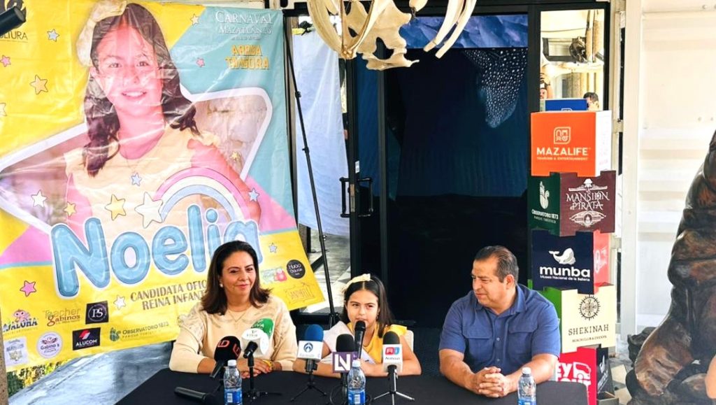 El Museo Nacional de la Ballena recibe a Noelia Vega Covarrubias candidata al Reinado Infantil del Carnaval Internacional de Mazatlán 2026