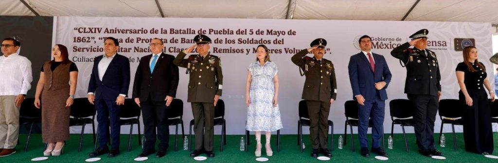 La gobernadora Yeraldine Bonilla Valverde asistió como invitada a la conmemoración por el 164 aniversario de la victoria sobre el ejército francés en Puebla en 1862, conocida como la Batalla de Puebla, evento realizado en las instalaciones de la IX Zona Militar.