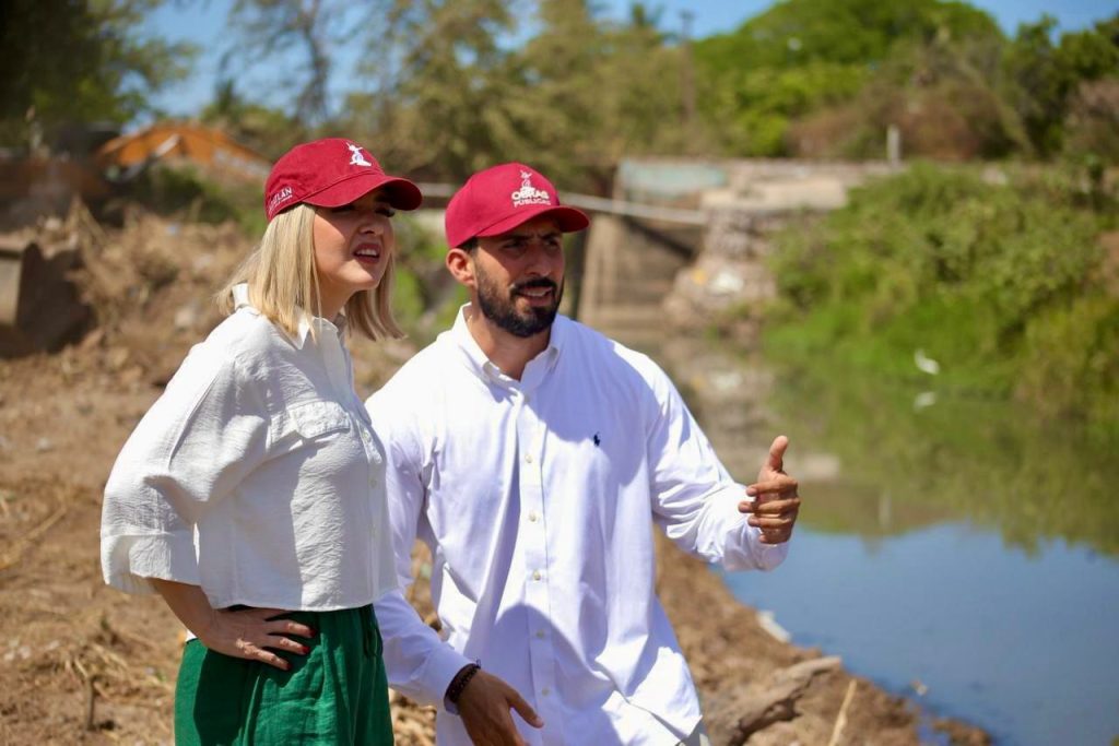 Supervisa Estrella Palacios limpieza de canales pluviales en Mazatlán ante temporada de lluvias