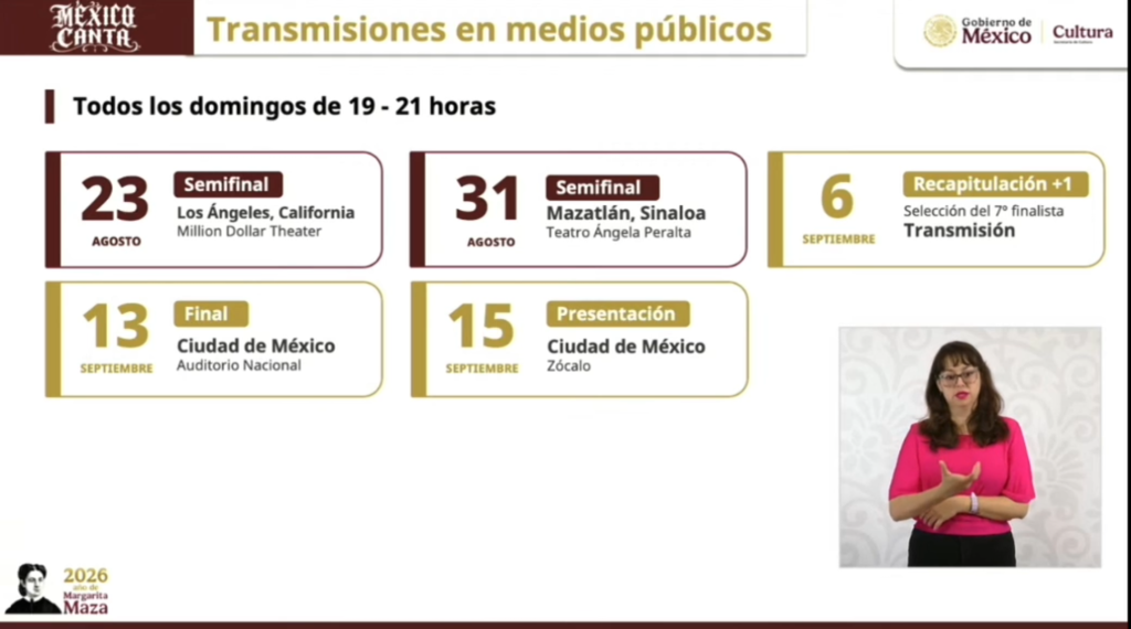 Mazatlán y SU Teatro Ángela Peralta serán sedes de la semifinal del concurso México Canta 2026