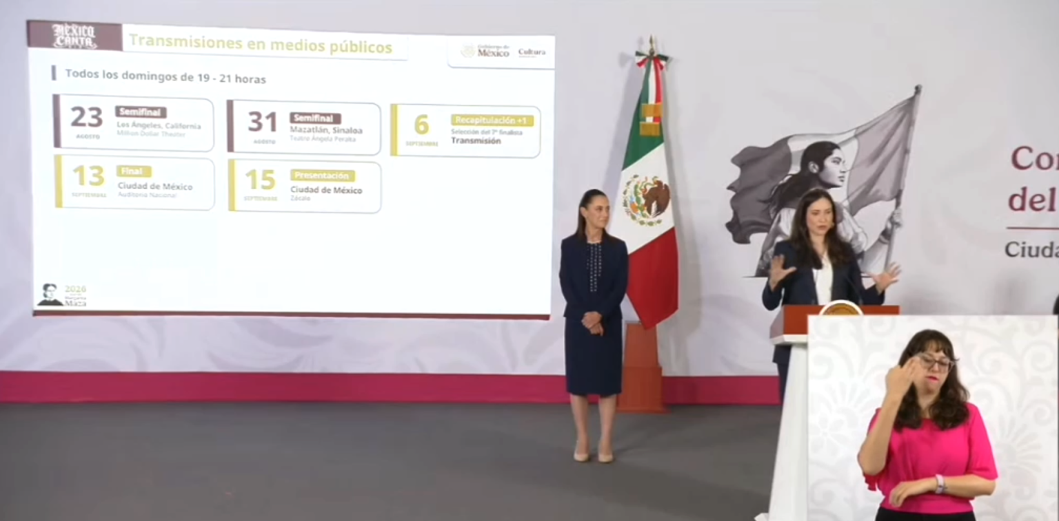 Mazatlán y su Teatro Ángela Peralta serán sedes de la semifinal del concurso México Canta 2026 Mazatlán y SU Teatro Ángela Peralta serán sedes de la semifinal del concurso México Canta 2026 2