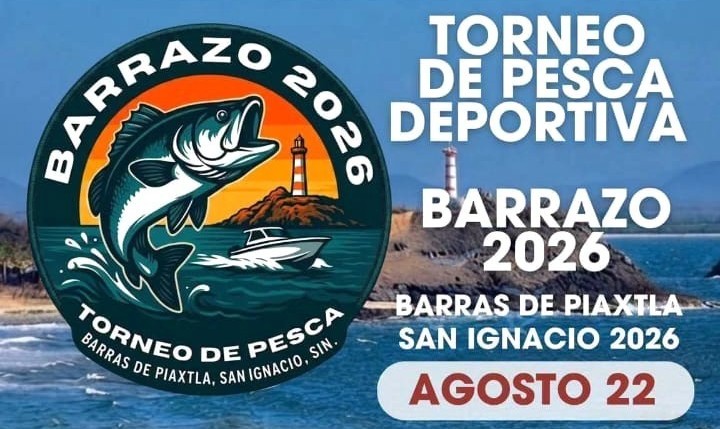 El H. Ayuntamiento de San Ignacio y Sectur Sinaloa Invitan al Segundo Torneo de Pesca Deportiva “Barrazo 2026” Folleto a