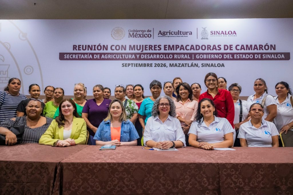 Proyectos de emprendimiento para mujeres empacadoras de camarón, anuncian Gobierno de Sinaloa y SADER (1)